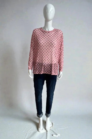 Made in Italy Polkadot Mesh Tops.