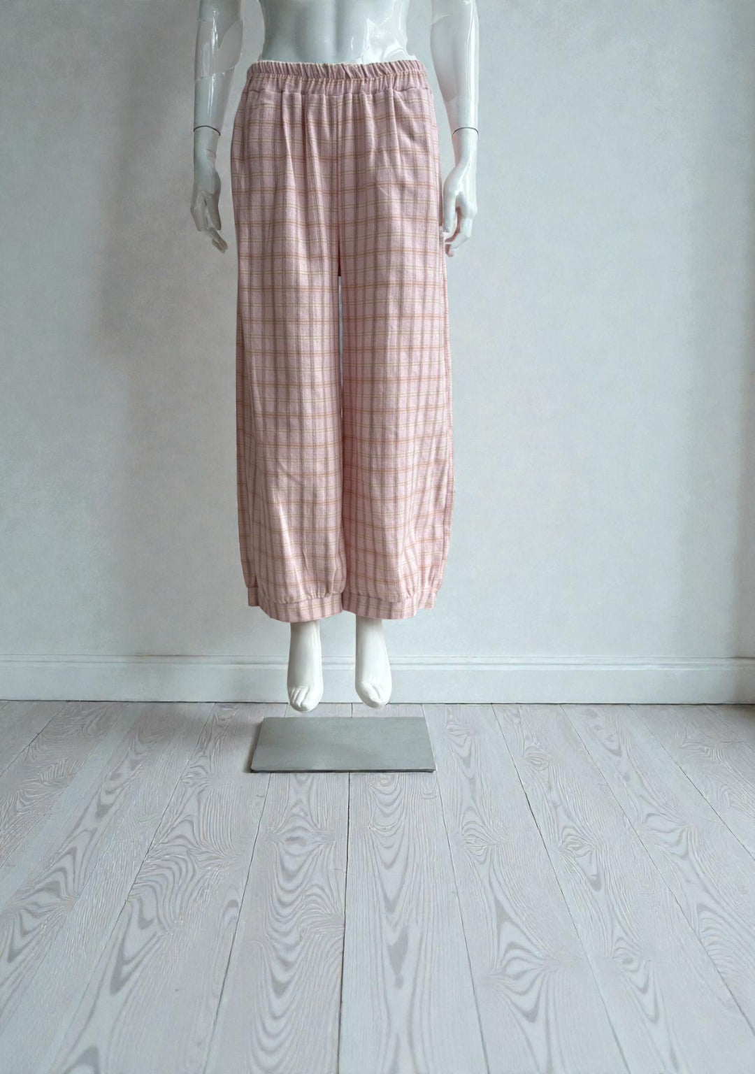 Made in Italy Plaid Baloon Pant
