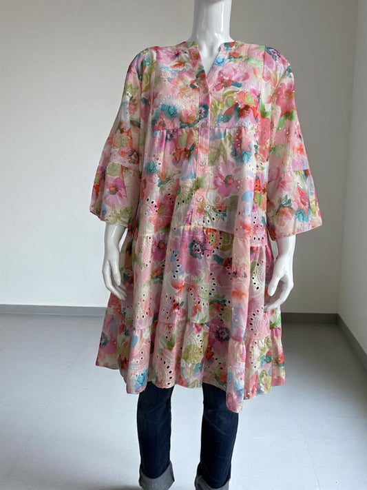 Digital Print Smock Broidery Tunic