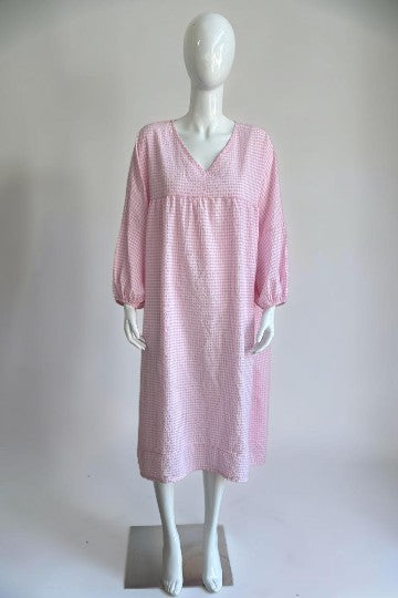 Made in Italy Gingham Smock Dress