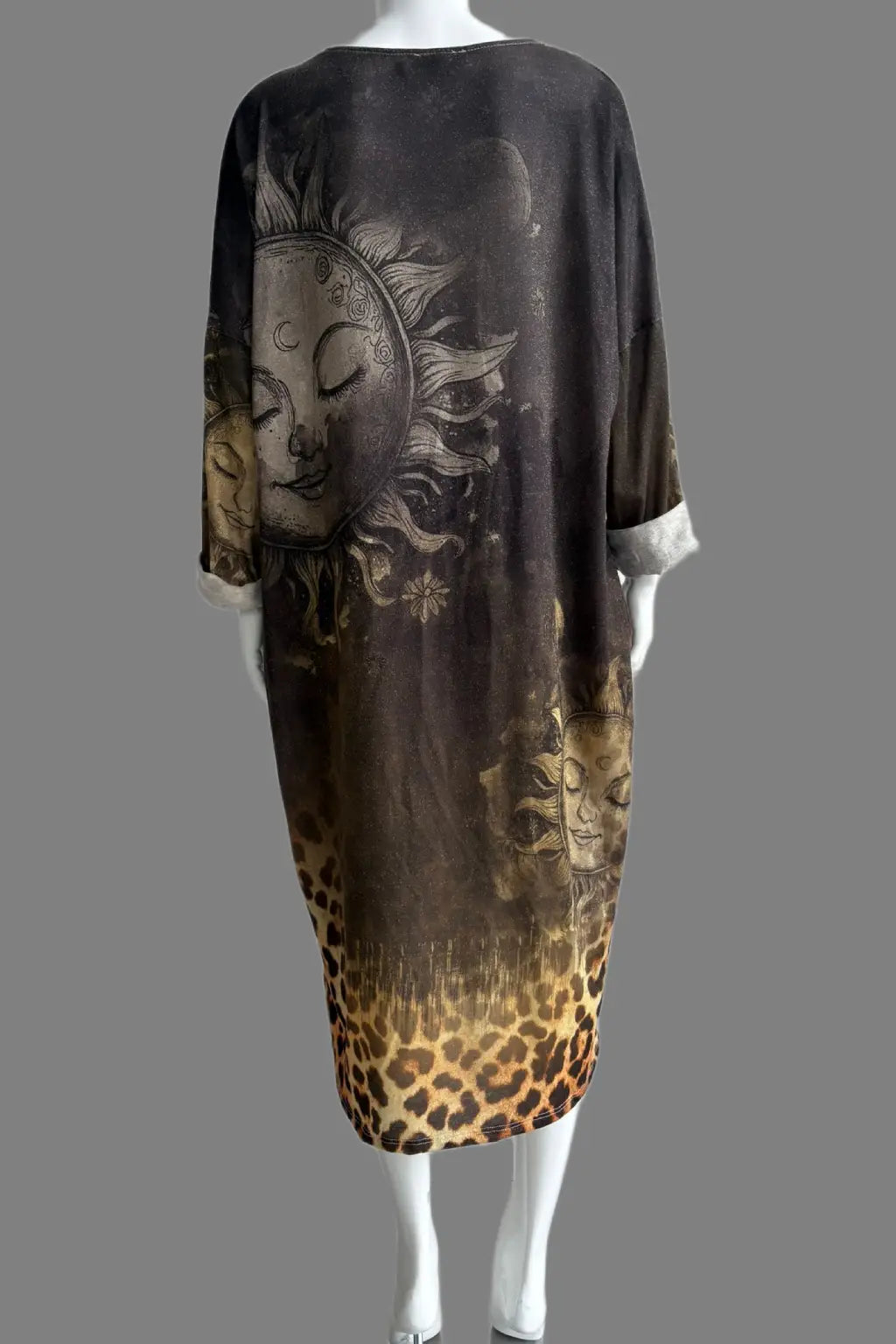 Made in Italy V Neck Printed Dress