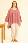 Made in Italy Cotton Smock Top