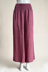 Made in Italy Linen Shirred Elastic Pant