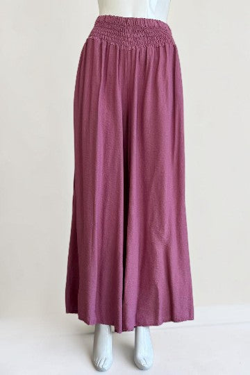 Shirred Elasticated Palazzo Pant