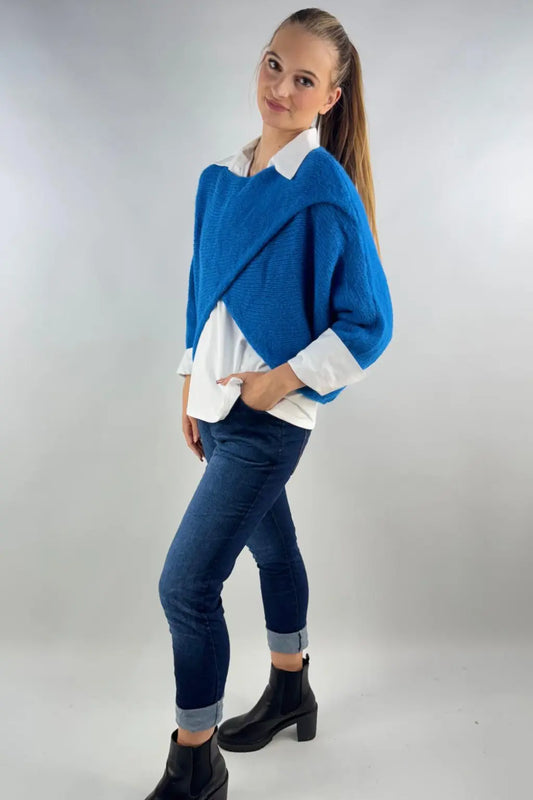 Italian Wool Wrap over Layering Knit