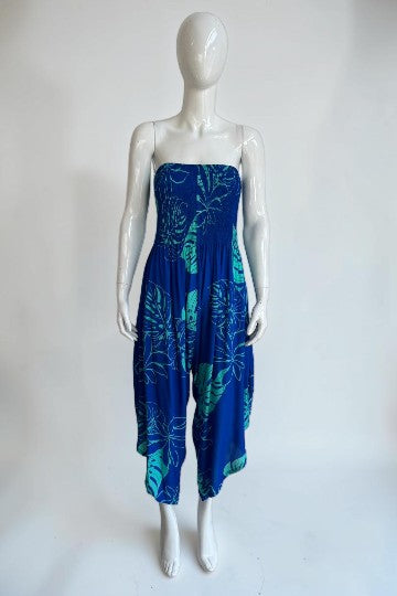 Made in Italy Shirred Elasticated Bandeau Jumpsuit