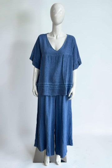 Linen Smock Top Lagenlook