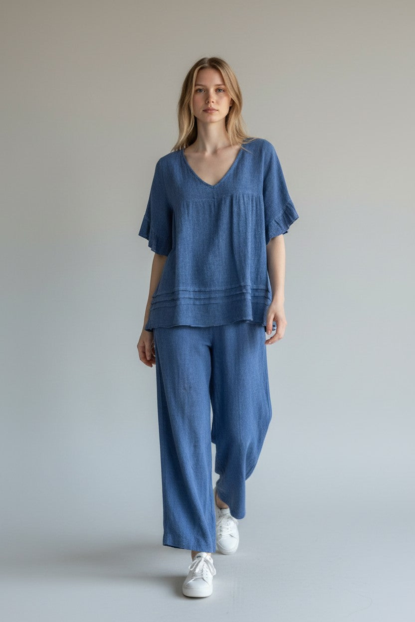 Linen Smock Top Lagenlook