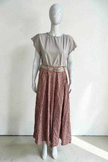 Gingham Palazzo Pant Lagenlook