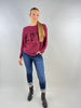 Made in Italy Sequin Heart Scoop Knit Jumper