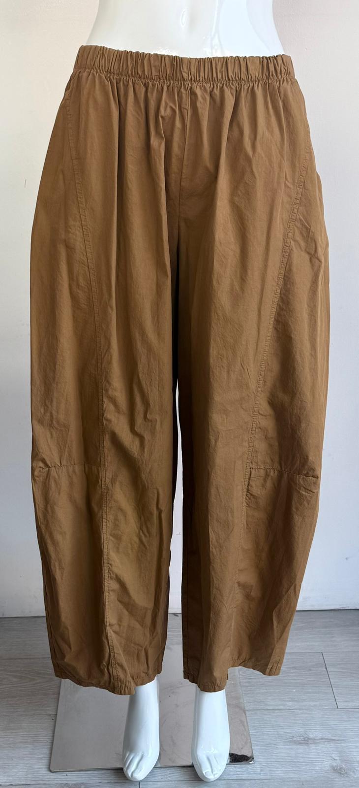 Made in Italy Cotton Barrel Leg Pant