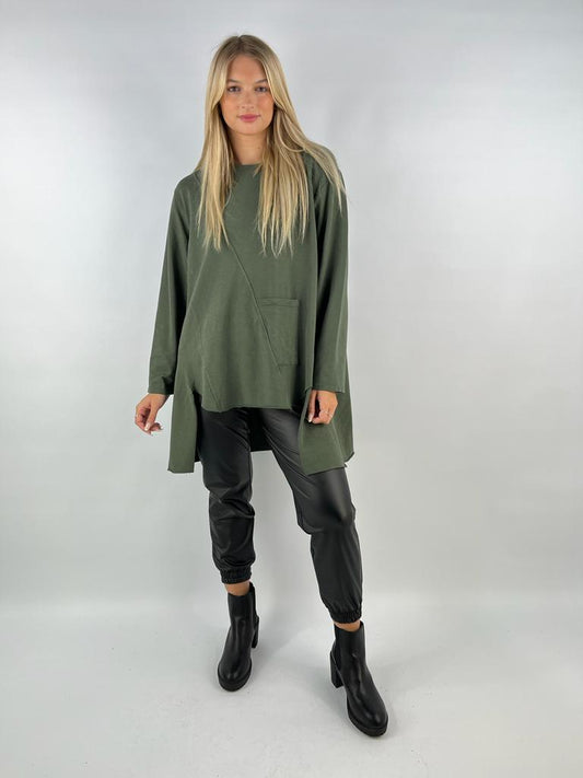 The Lagenlook Cut out One Pocket Top Quirky