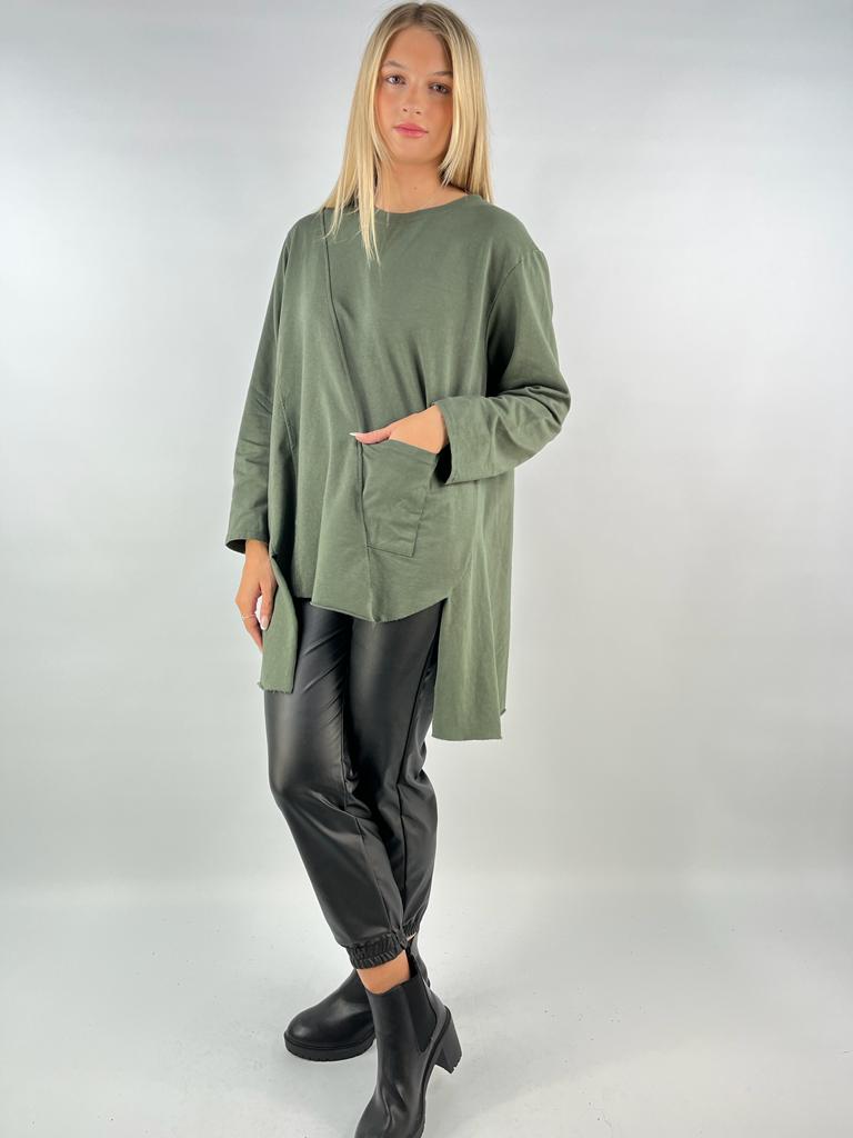 The Lagenlook Cut out One Pocket Top Quirky