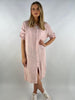 Made in Italy Linen Side Button Dress