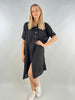 Made in Italy Linen Side Button Dress