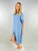 Made in Italy Linen Side Button Dress