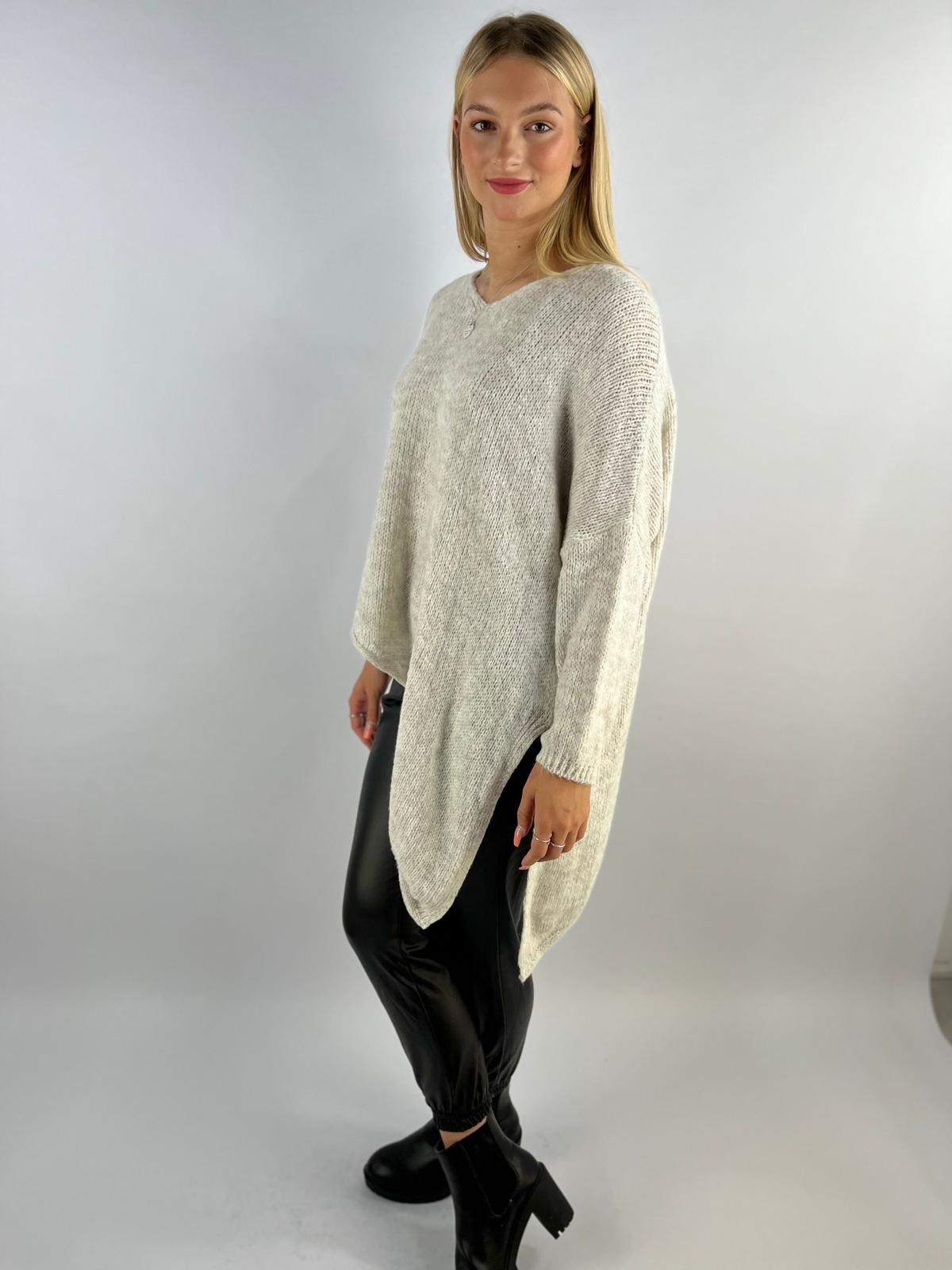 Made in Italy Wool Slant Knit Lagenlook