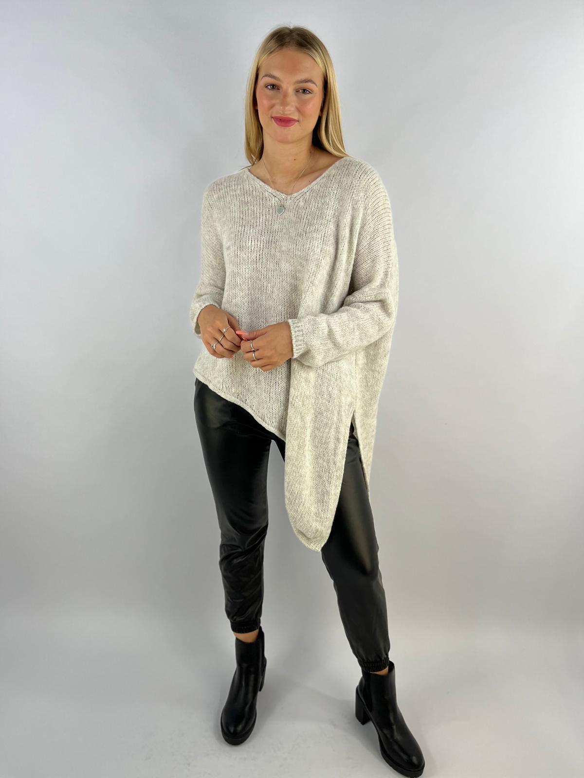Made in Italy Wool Slant Knit Lagenlook