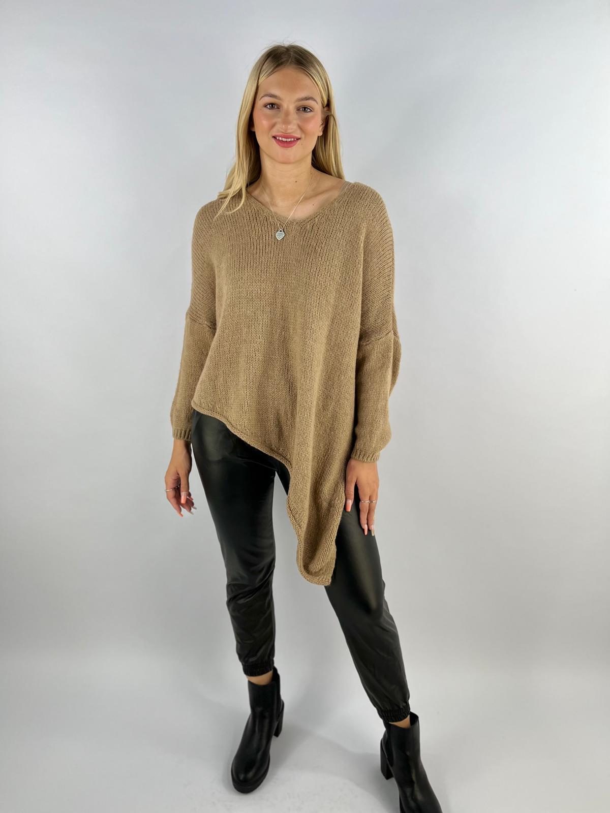 Made in Italy Wool Slant Knit Lagenlook