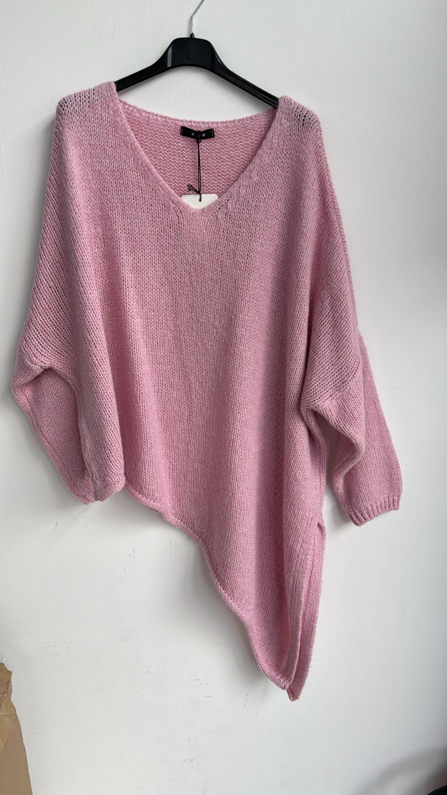 Made in Italy Wool Slant Knit Lagenlook