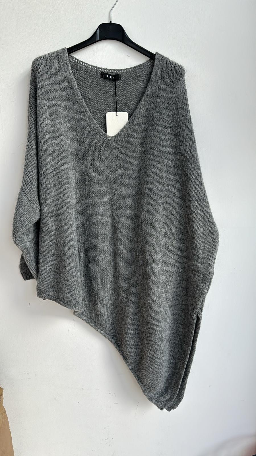 Made in Italy Wool Slant Knit Lagenlook