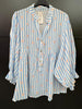 Made in Italy Cheesecloth Daisy Print Smock Blouse