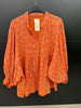 Made in Italy Cheesecloth Leopard Print Smock Blouse