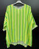 Made in Italy Cheesecloth Neon Stripe Print Top