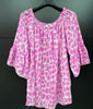 Made in Italy Cheesecloth Leopard Print Bardot Top