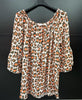 Made in Italy Cheesecloth Leopard Print Bardot Top