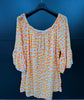 Made in Italy Cheesecloth Leopard Print Bardot Top