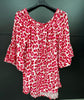 Made in Italy Cheesecloth Leopard Print Bardot Top