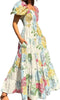 Women's Shirred Elastic Tier Print Dress