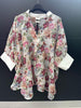Made in Italy Floral Tencel Cuff Sleeve Top Lagenlook
