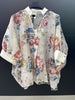 Made in Italy Floral Tencel Cuff Sleeve Top Lagenlook