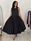Made in Italy Cotton Tier Frill Dress