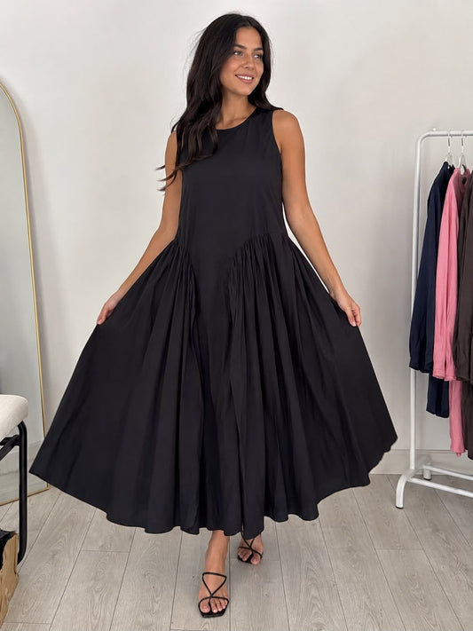 Made in Italy Cotton Tier Frill Dress