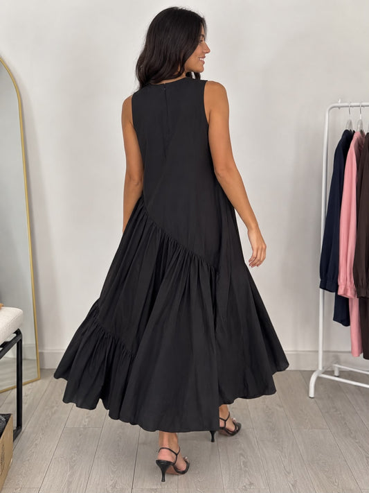 Made in Italy Cotton Tier Frill Dress