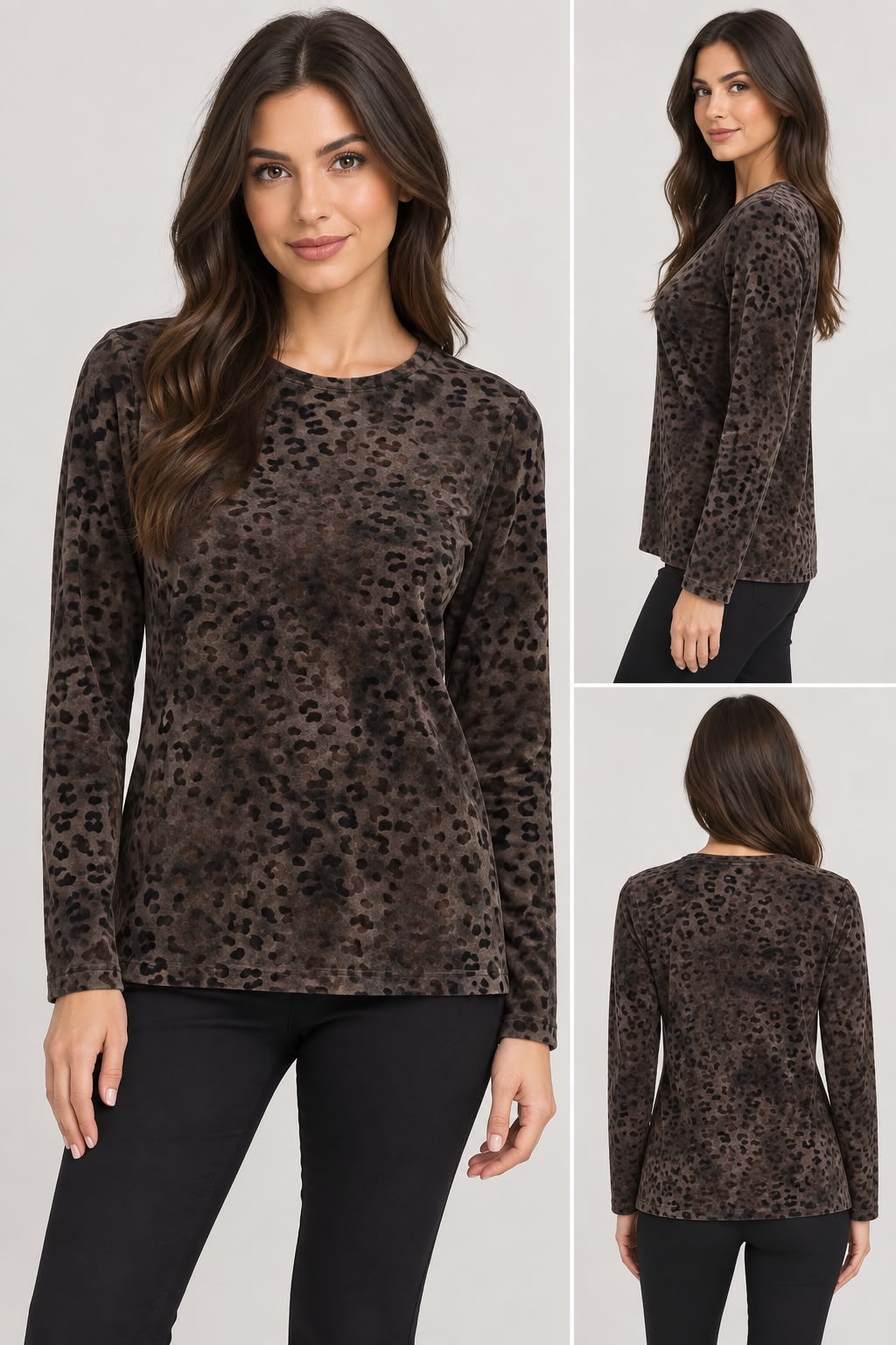 Made in Italy Leopard Mesh Top