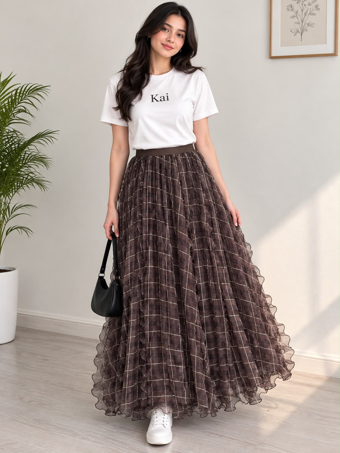 Made in Italy Printed Tulle Skirt