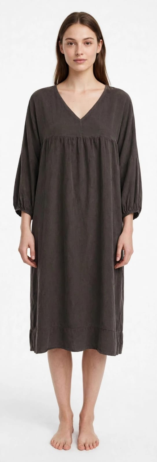 Corduroy Smock Peasant Dress