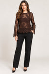 Made in Italy Lace Mesh Top Lagenlook