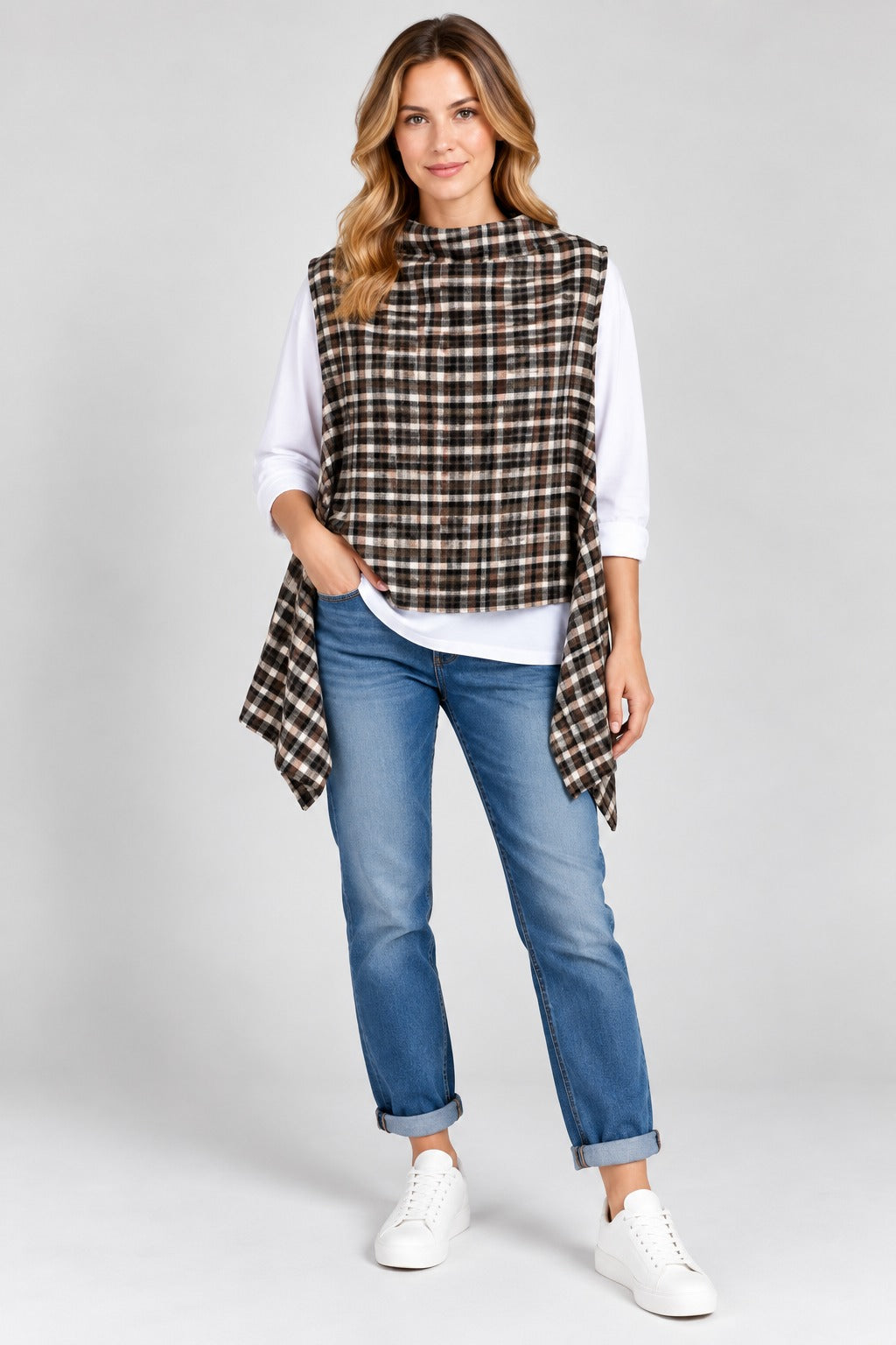 Cotton Plaid Tank Top