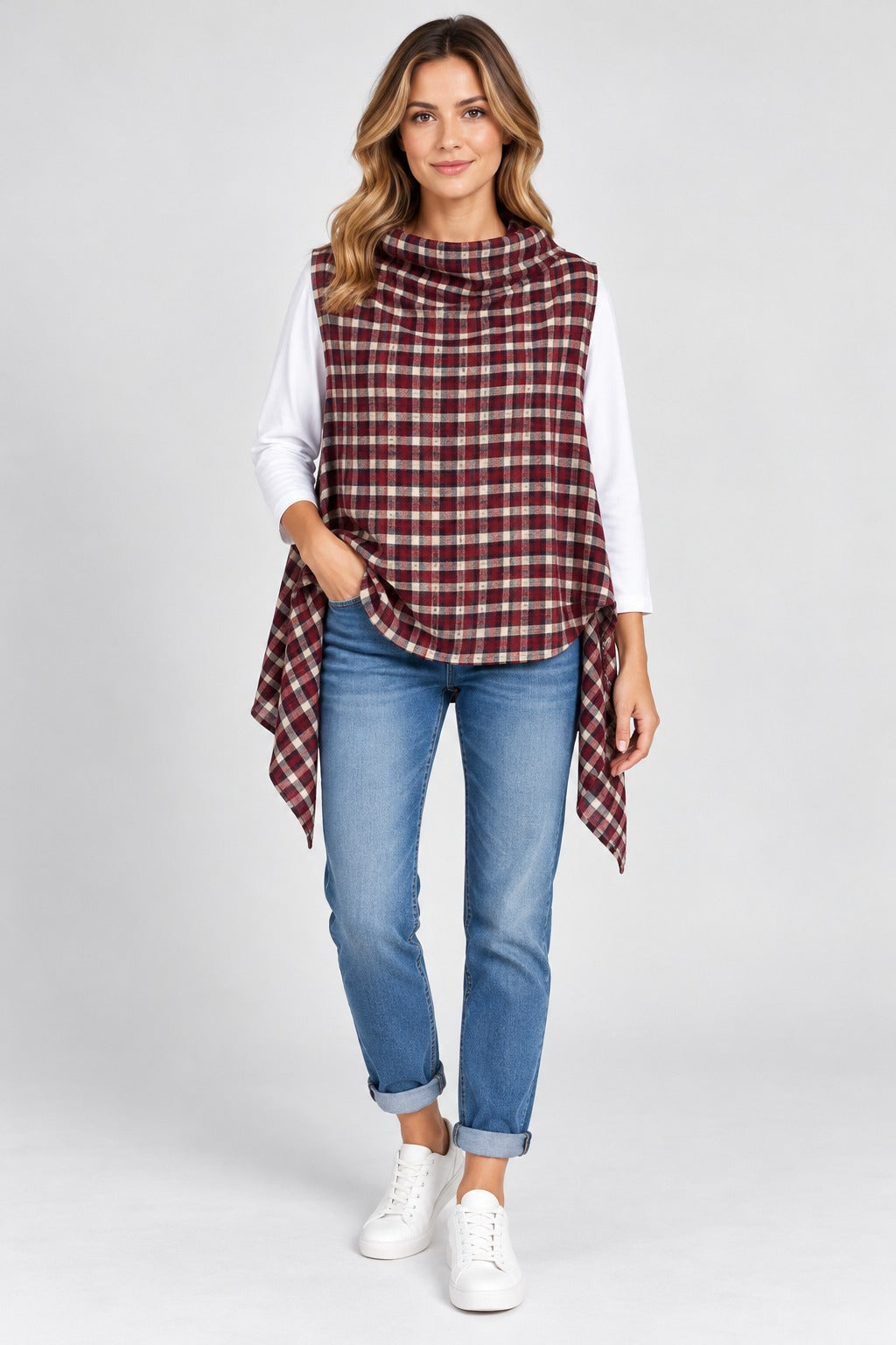 Cotton Plaid Tank Top