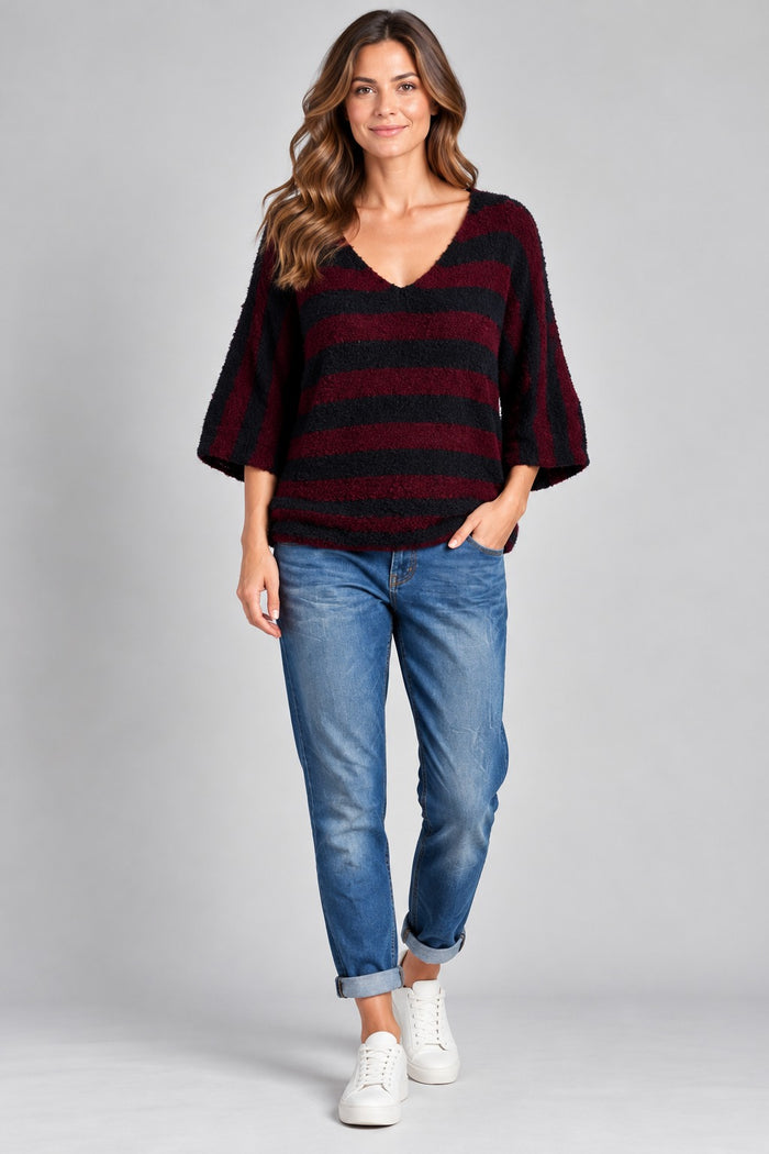 Women's Boucle Stripe Jumper