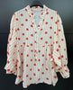 Made in Italy Cheesecloth Daisy Print Smock Blouse