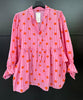 Made in Italy Cheesecloth Daisy Print Smock Blouse