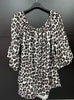 Made in Italy Cheesecloth Leopard Print Bardot Top