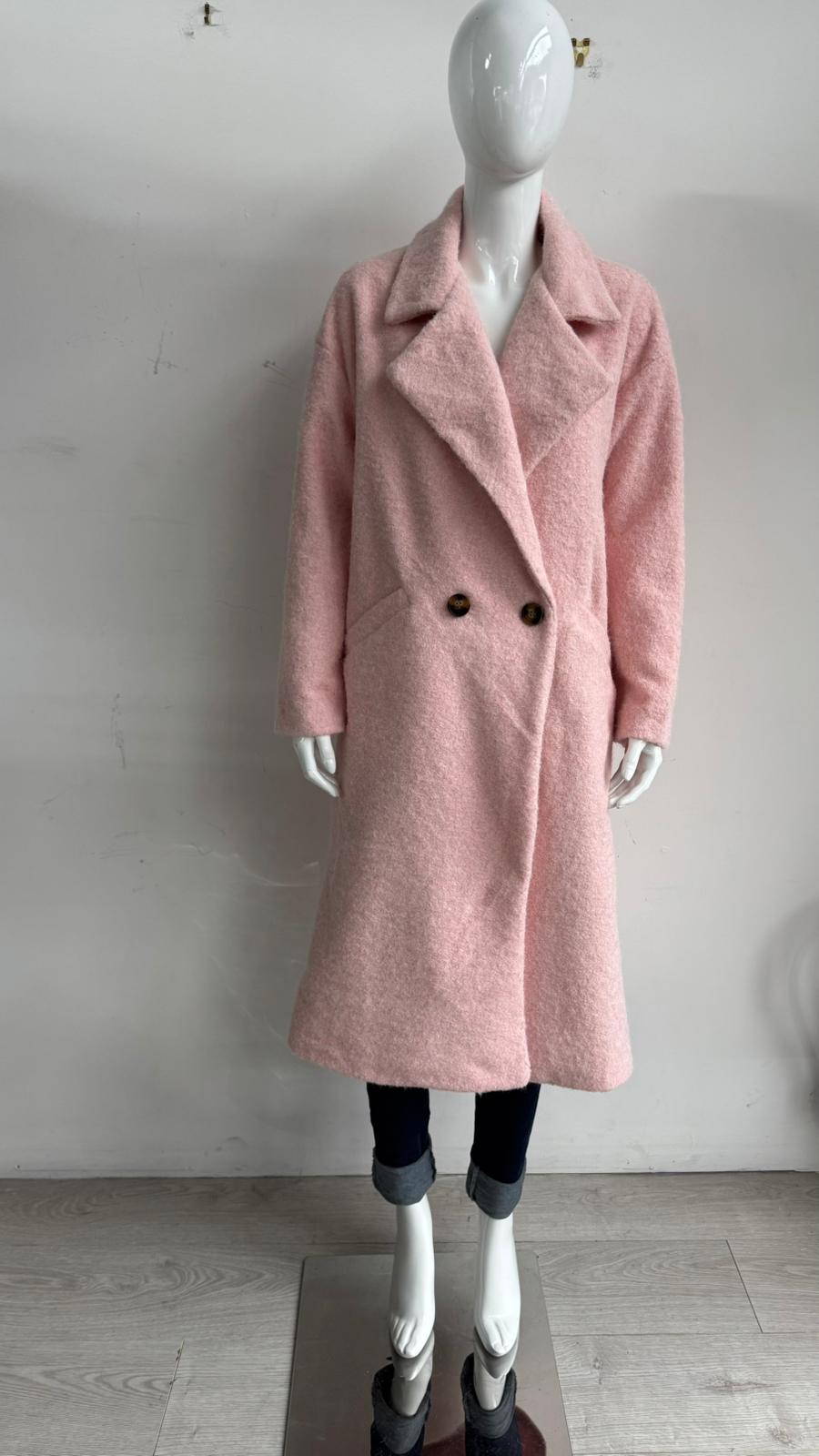 Women's Textured Double-Breasted Coat Lagenlook