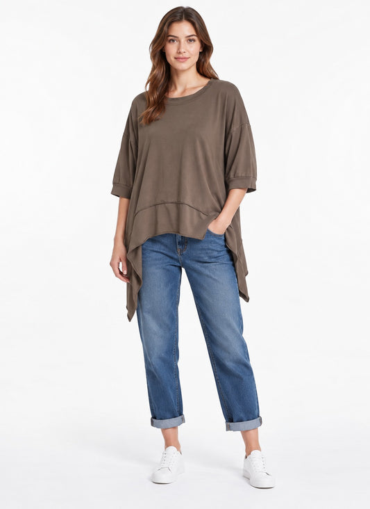 Lagenlook Dip Side Sweatshirt